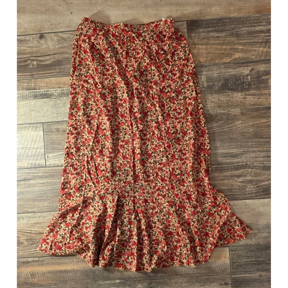 Norton McNaughton Coquette Feminine Ruffle Hem Cttagecore Elastic Waist Medium